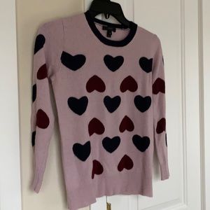 JCrew Heart Sweater size XS wool